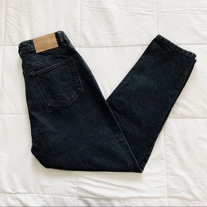 Zara black/dark grey high waisted mom jeans